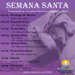 SEMANA SANTA – PROGRAMAÇÃO