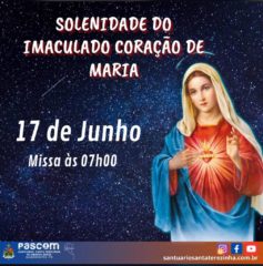 SOLENIDADE DO IMACULADO CORAÇÃO DE MARIA