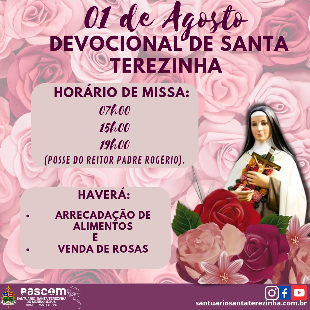 Leia mais sobre o artigo 01 DE Agosto – DEVOCIONAL DE SANTA TEREZINHA