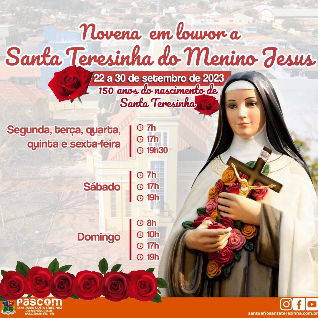 Leia mais sobre o artigo NOVENA DE SANTA TERESINHA