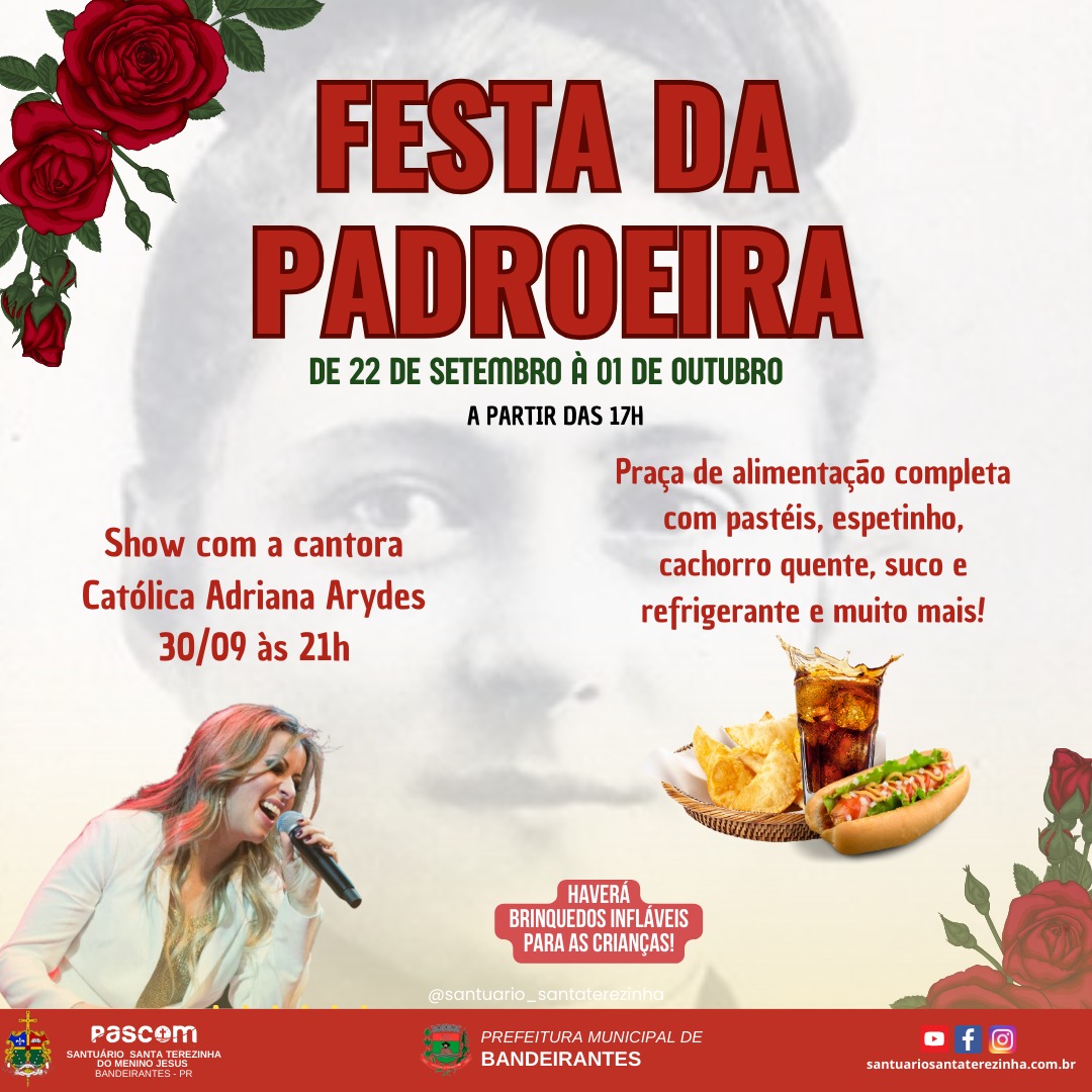 Você está visualizando atualmente FESTA DA PADROEIRA SANTA TERESINHA